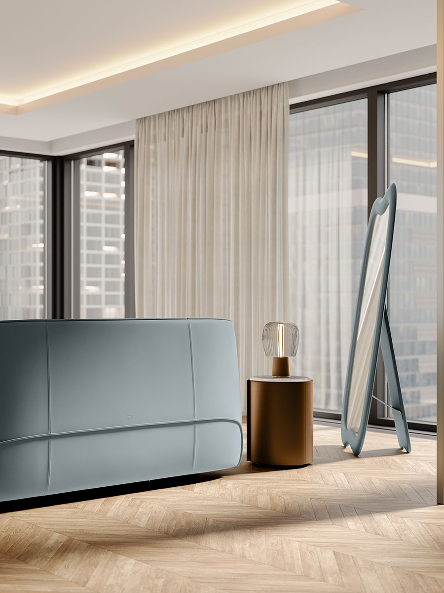 poltrona frau squash long mirror