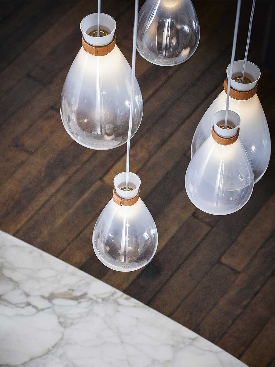 poltrona frau soffi lamp cluster composition