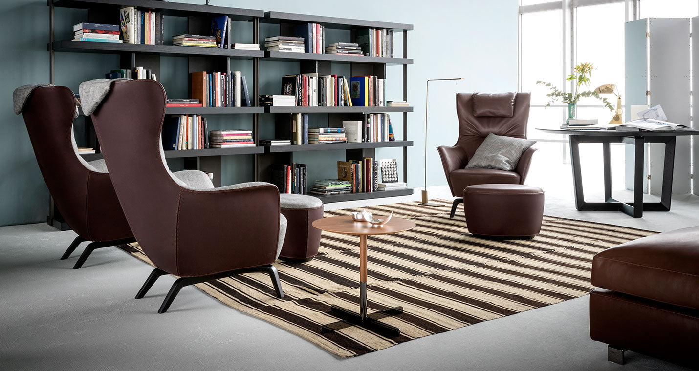 Mamy Blue Armchair-Armchair-Poltrona Frau-Proof Living Singapore