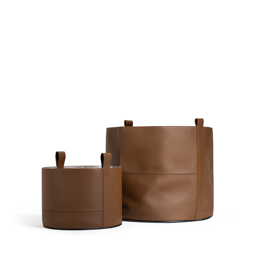 Leather Basket - Medium