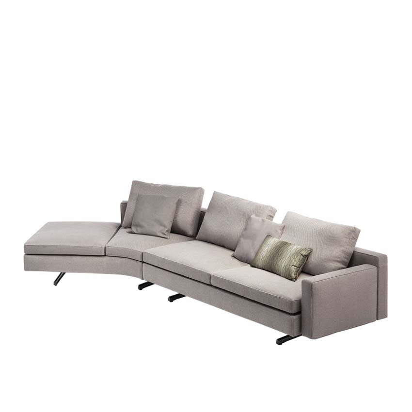 In The Mood 45° Curved Sectional Armchair w/ Bench