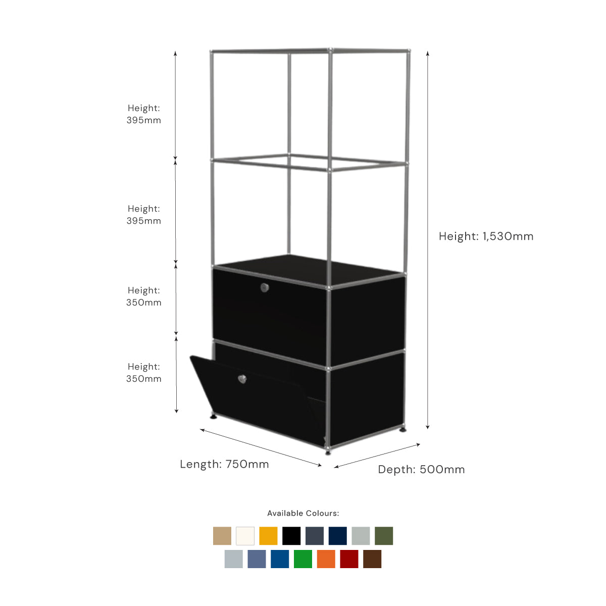 USM 4-Tier Shelving