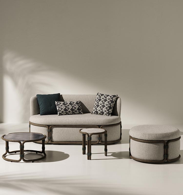 Rotin Round Coffee Table Ø68,5 H33
