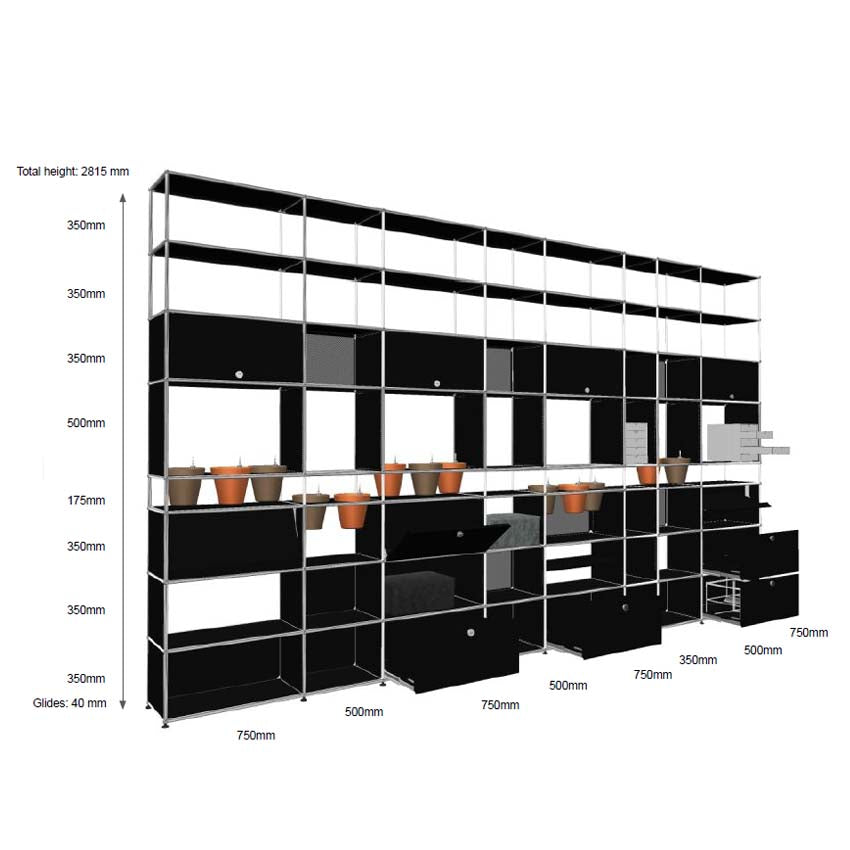 USM Shelving 8 Panels