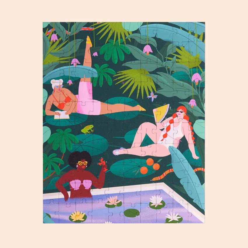 Water Lily Girls Puzzle - 100 pieces