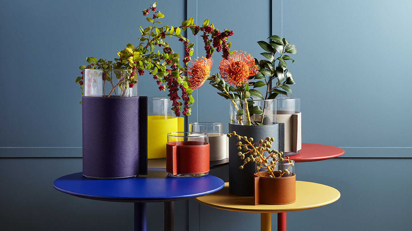 Leather Pot - High
