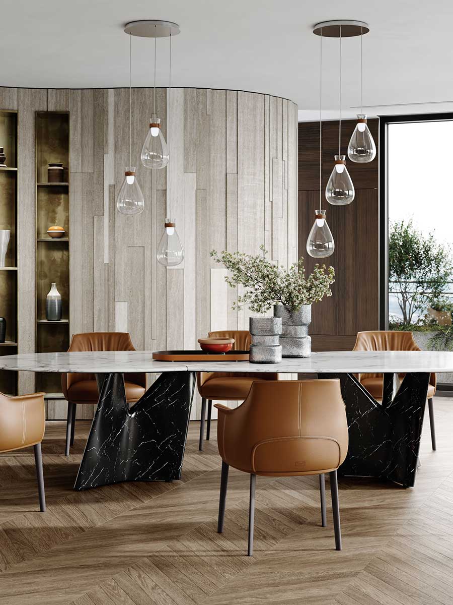 poltrona frau soffi lamp cluster composition