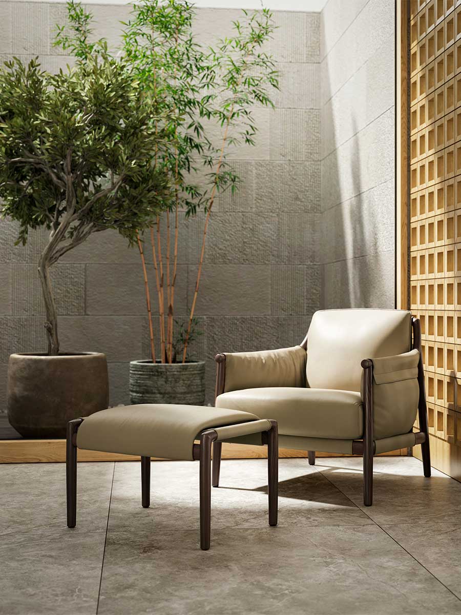 poltrona frau times lounge ottoman
