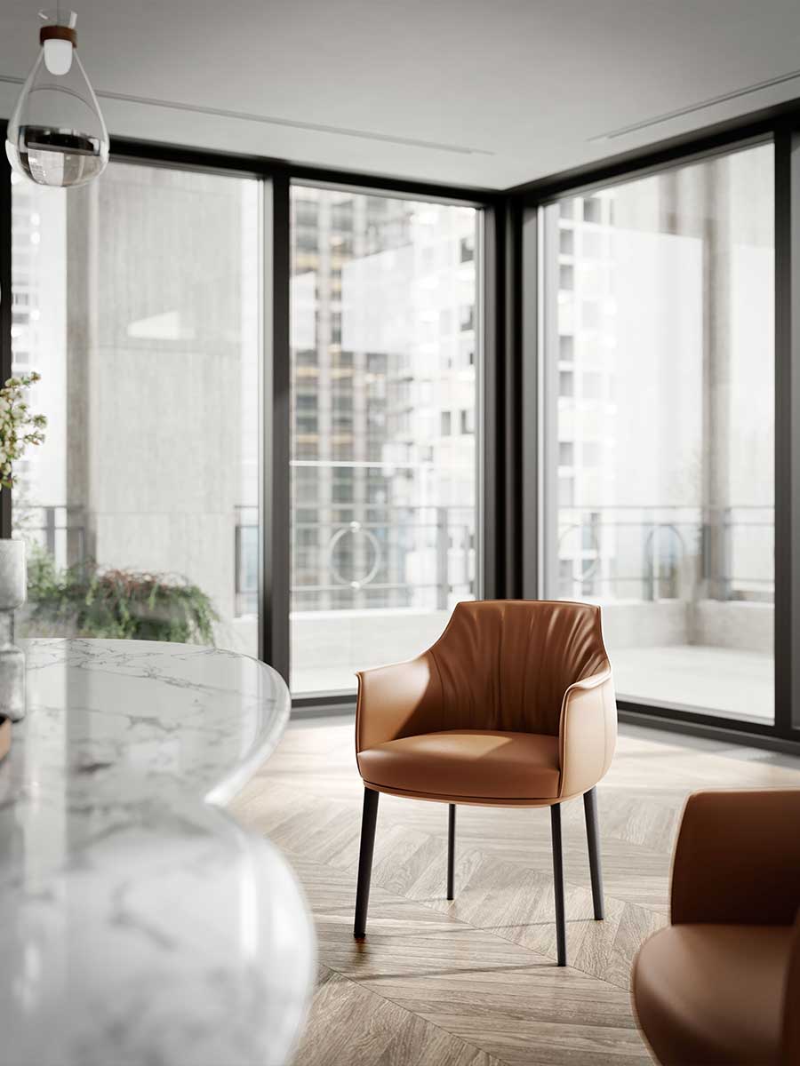 poltrona frau archibald large dining chair
