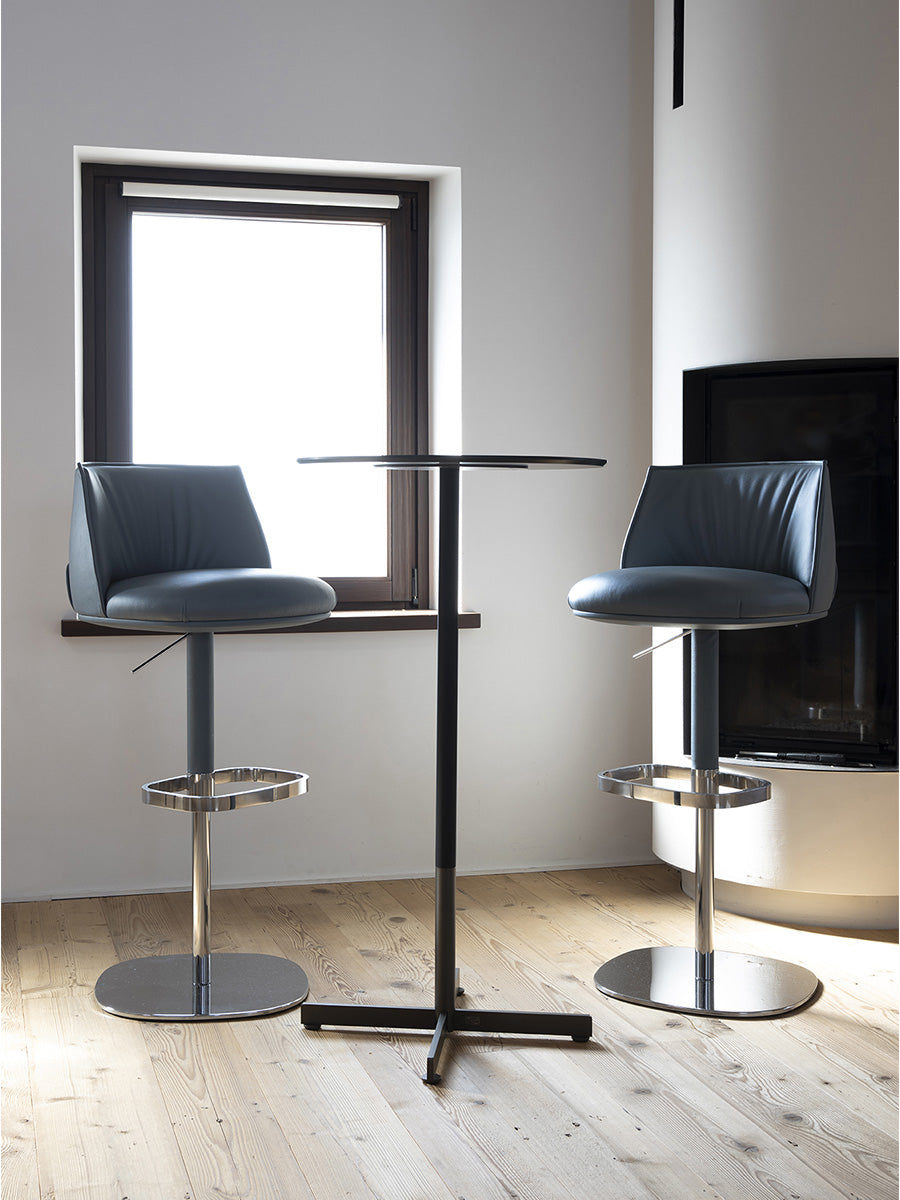 Archibald Stool With Steel Base