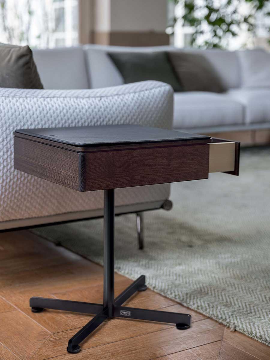 poltrona frau bob small table drawer