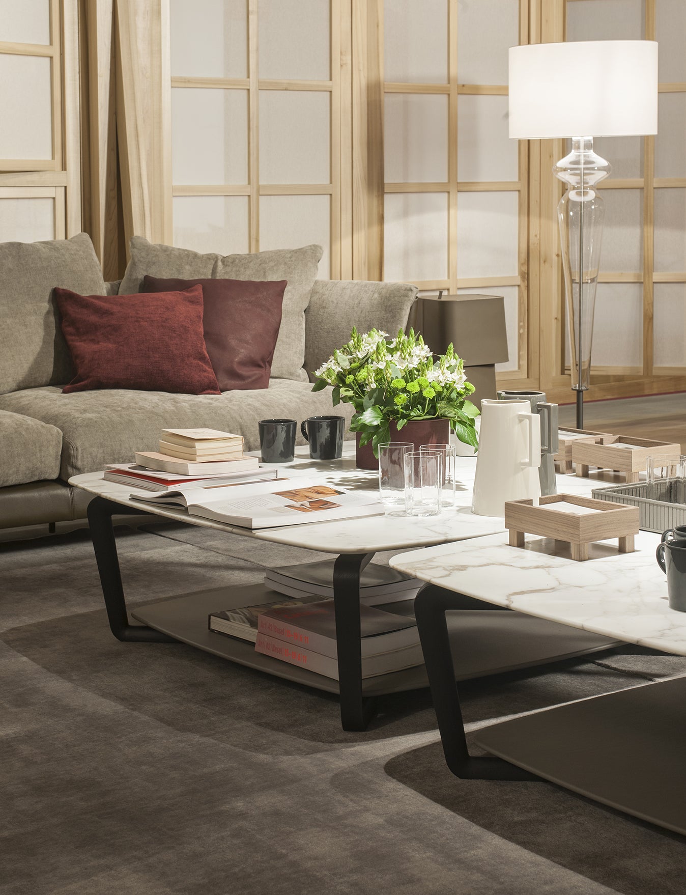 poltrona frau fiorile dual shelf small table