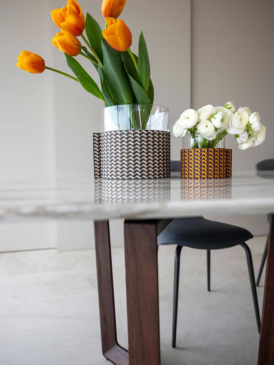 Leather Pot Vase