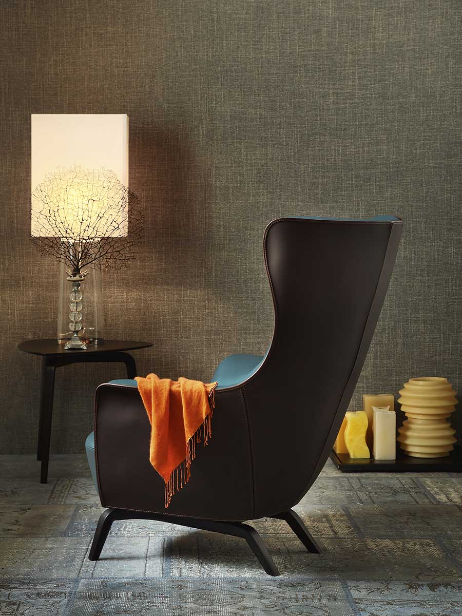 poltrona frau mamy blue armchair
