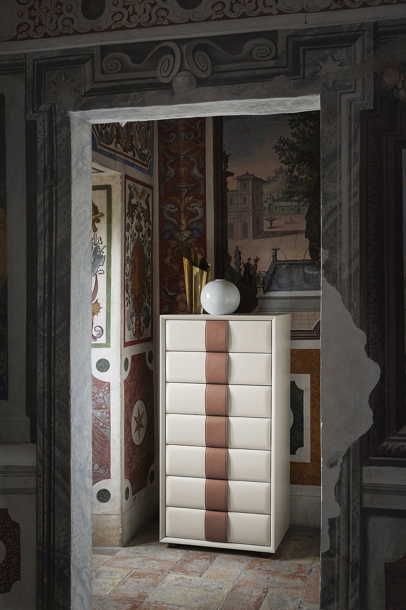 poltrona frau obi high drawer chest