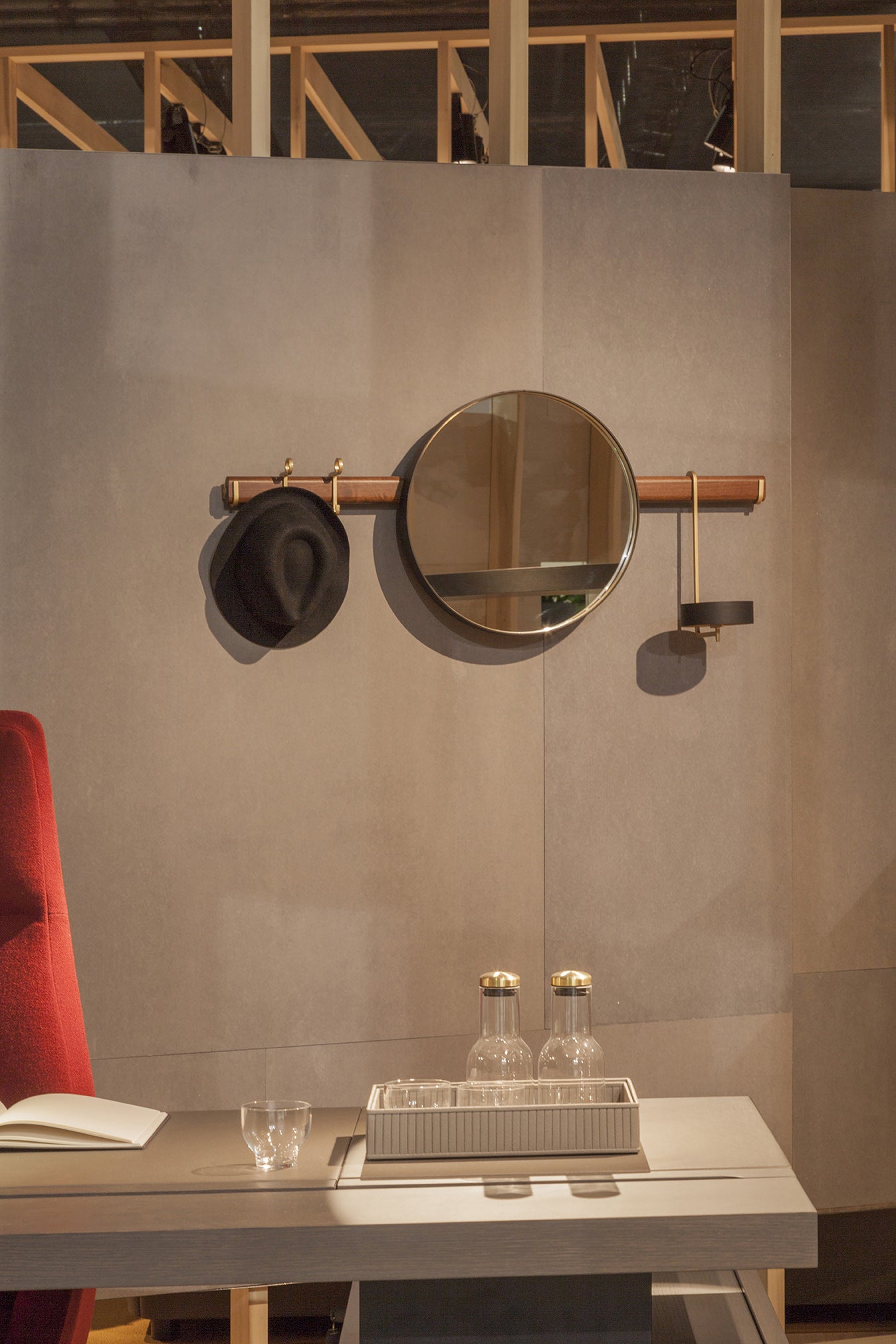 poltrona frau ren wall mirror with hangers