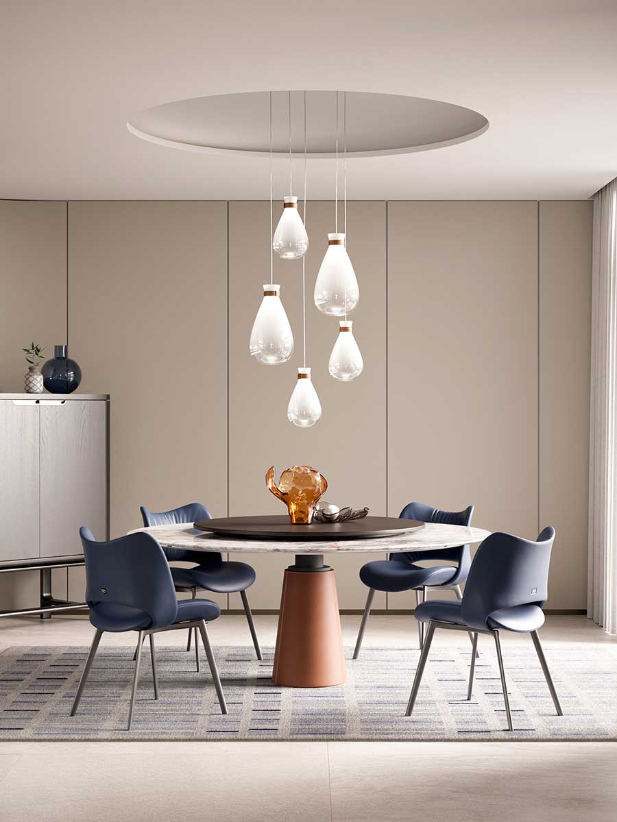 poltrona frau soffi lamp cluster composition