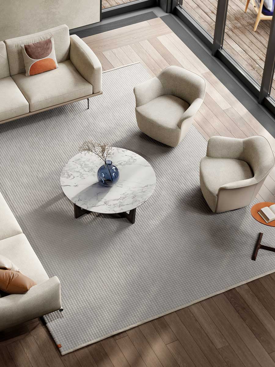 Ilary Coffee Table With Wood Base