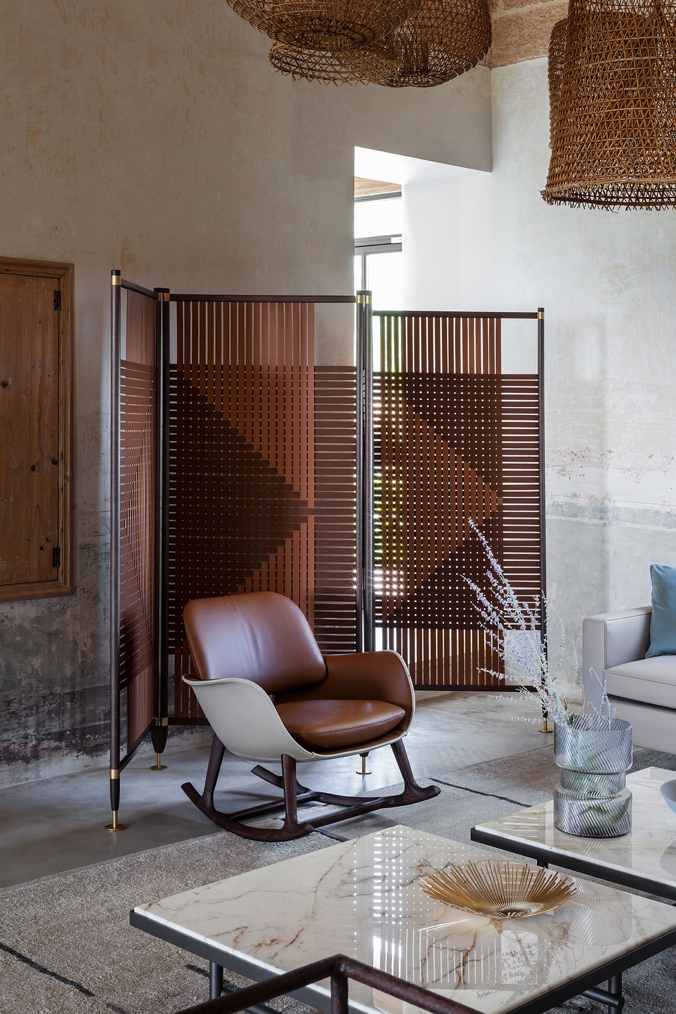 poltrona frau martha rocking armchair