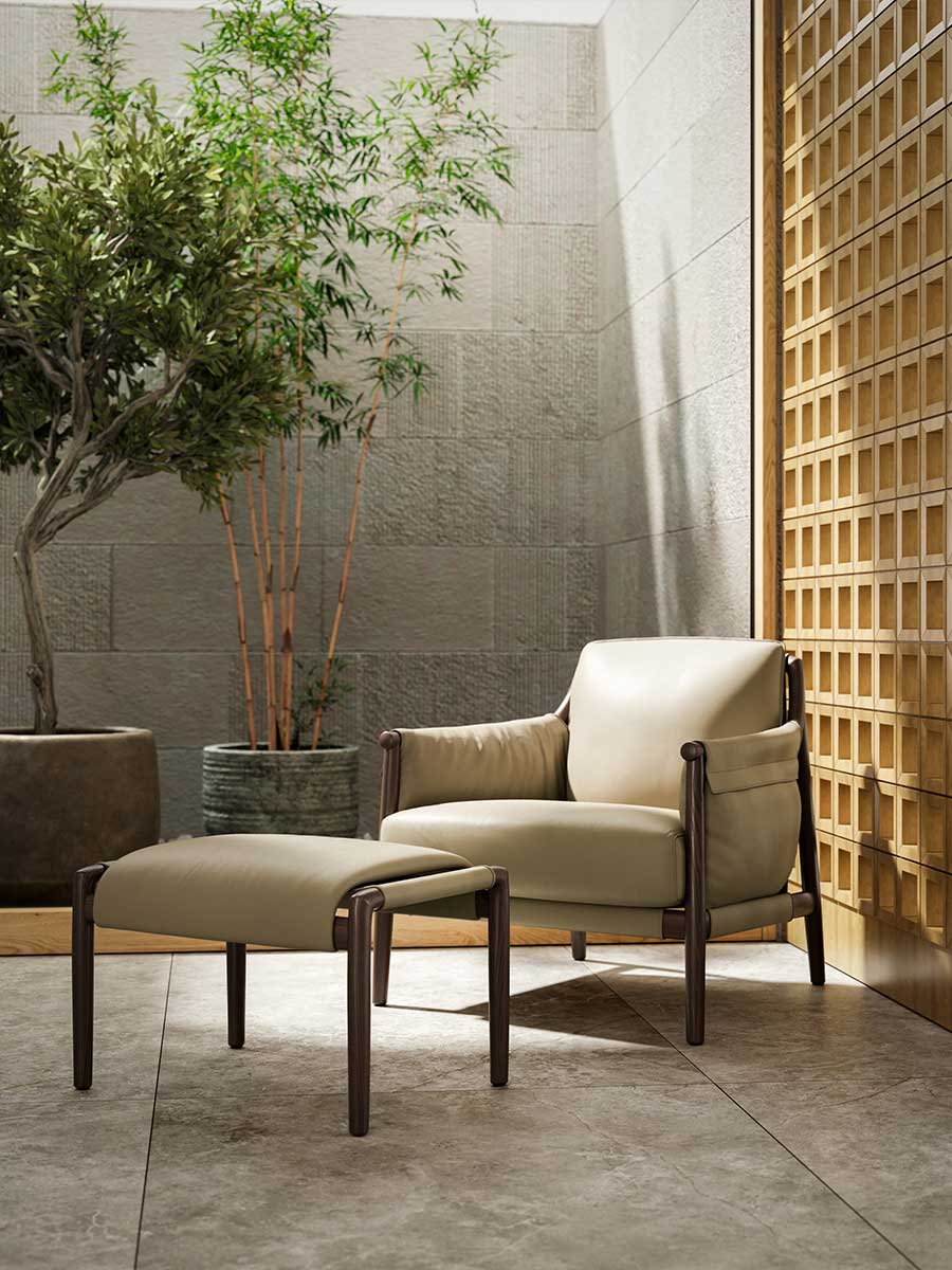 poltrona frau times lounge armchair