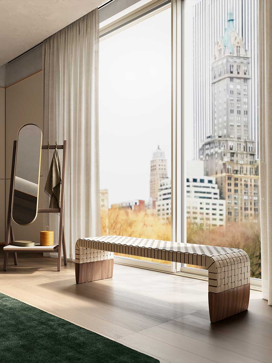 poltrona frau brera bench