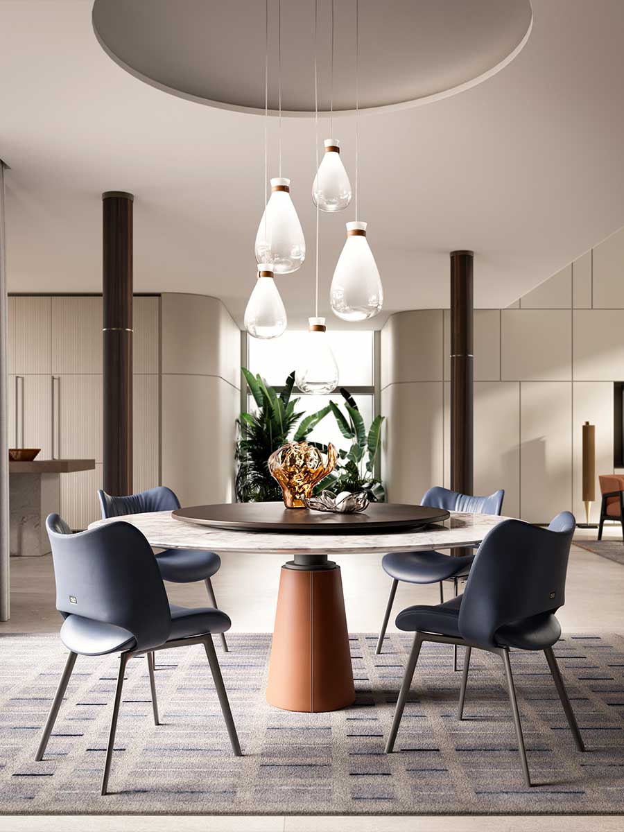 Mesa Due Table With Lazy Susan