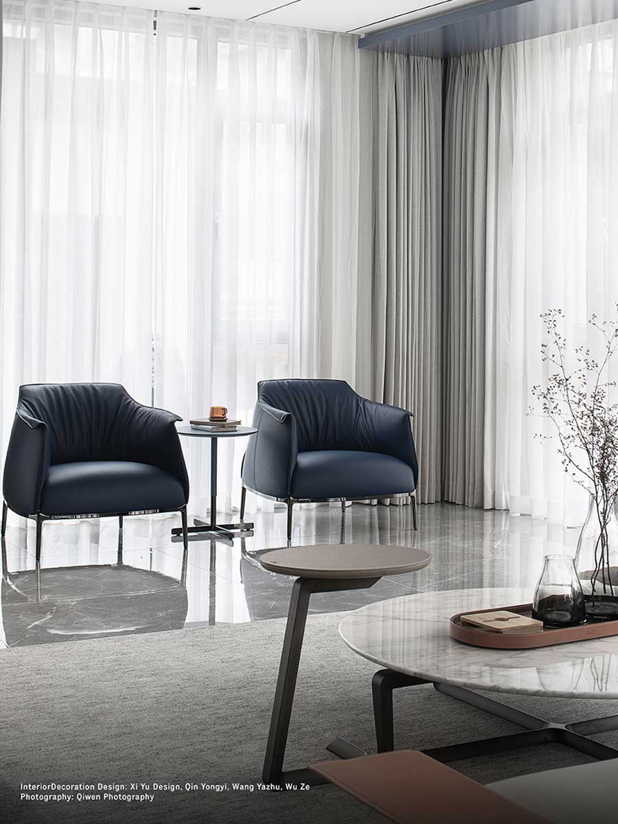 poltrona frau fidelio elliptical small table