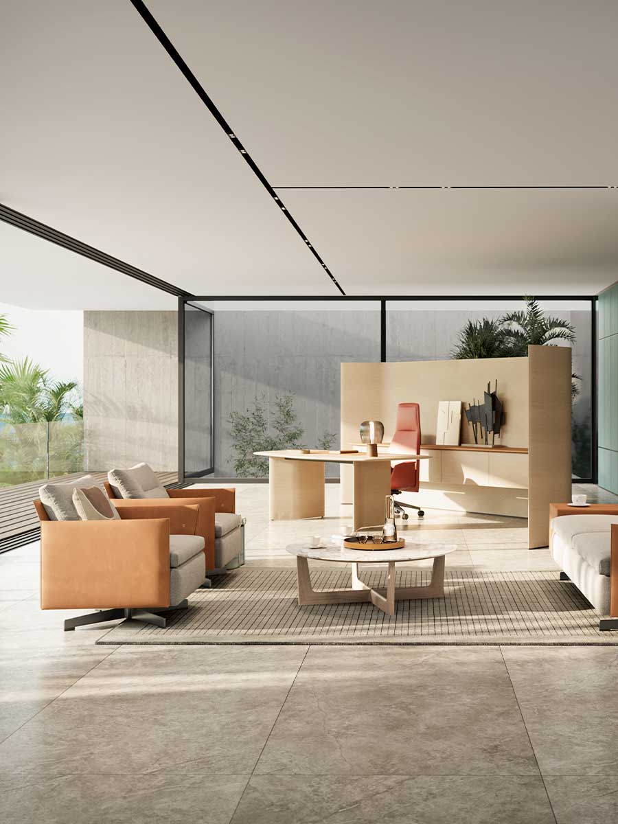 poltrona frau ilary wood base coffee table