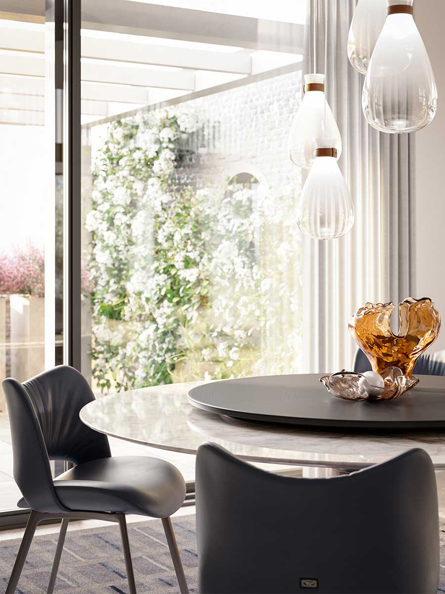 Mesa Due Table With Lazy Susan