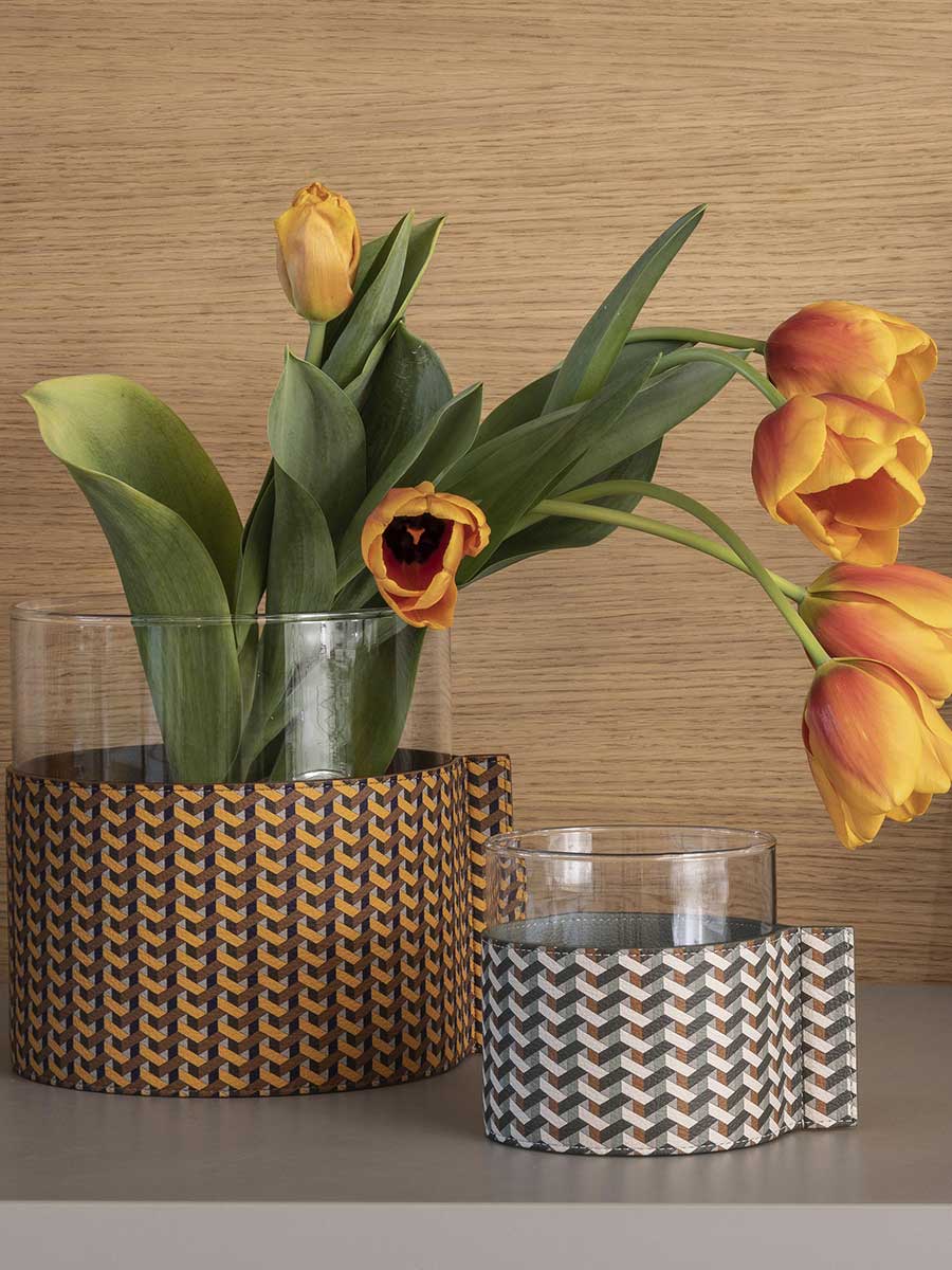 Leather Pot Vase