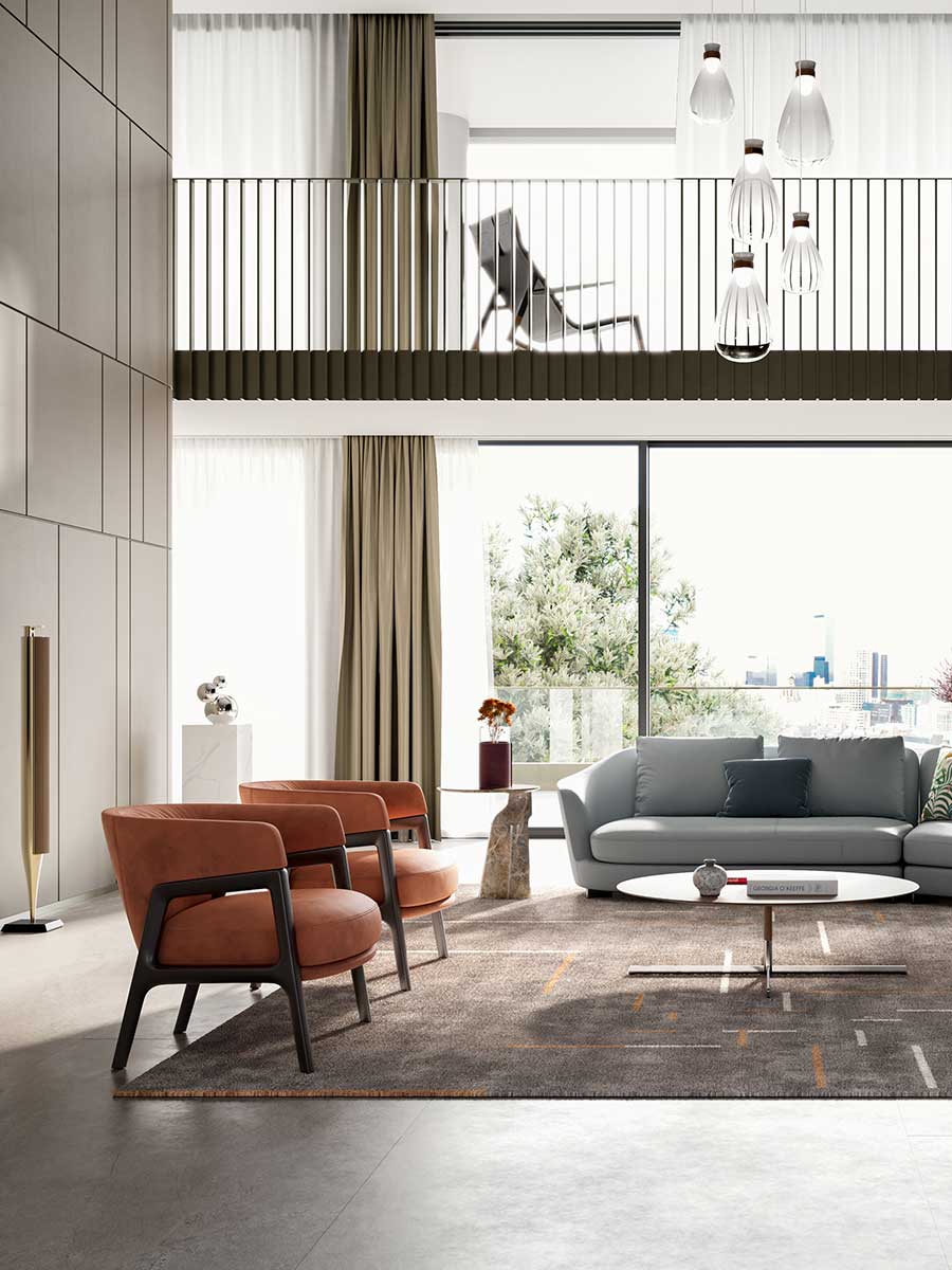 poltrona frau duo lounge chair