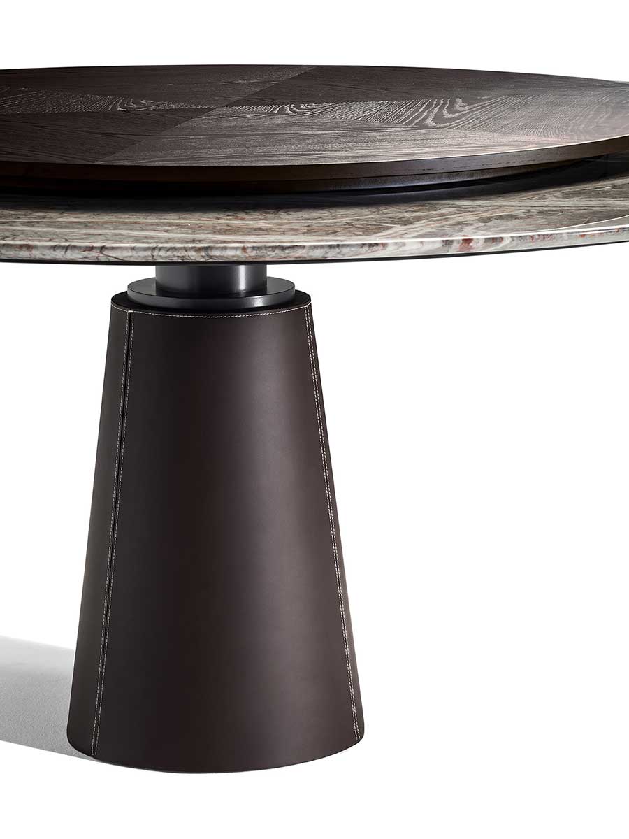poltrona frau mesa due table with lasy susan
