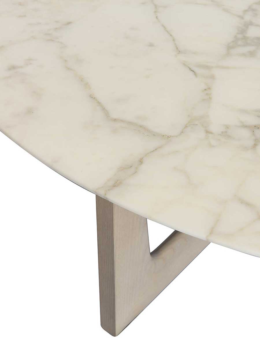 Ilary Coffee Table With Wood Base