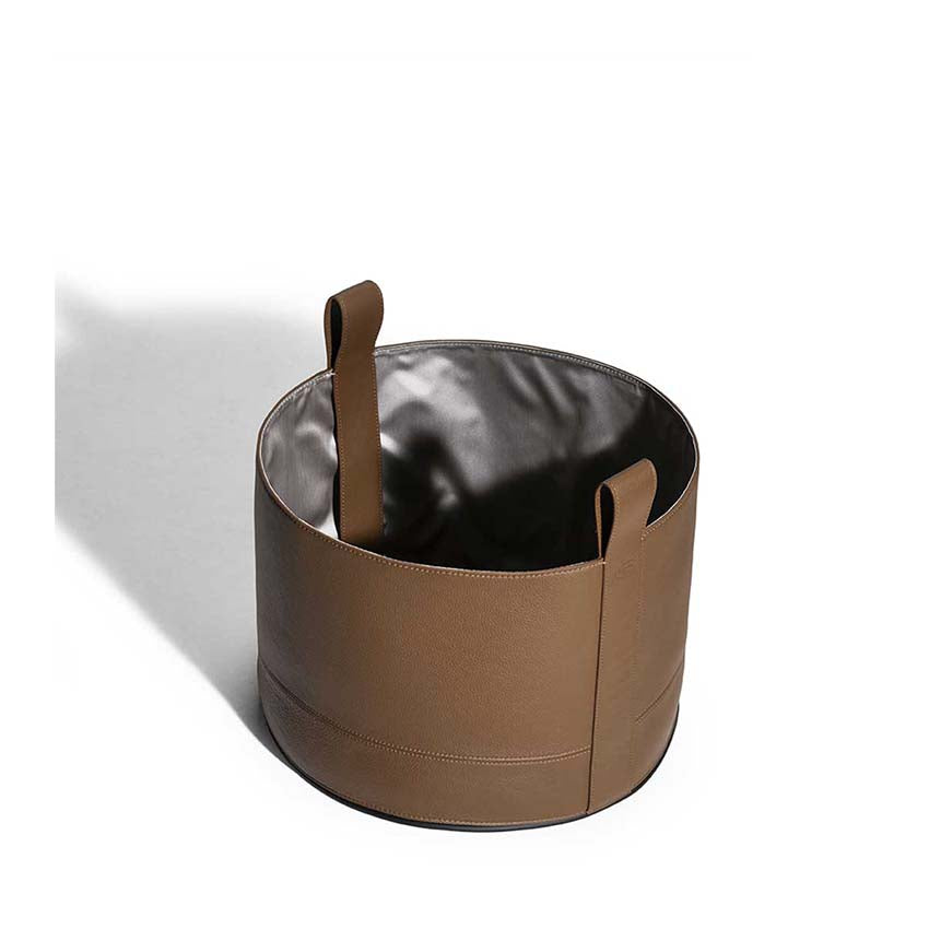 Leather Basket Basket