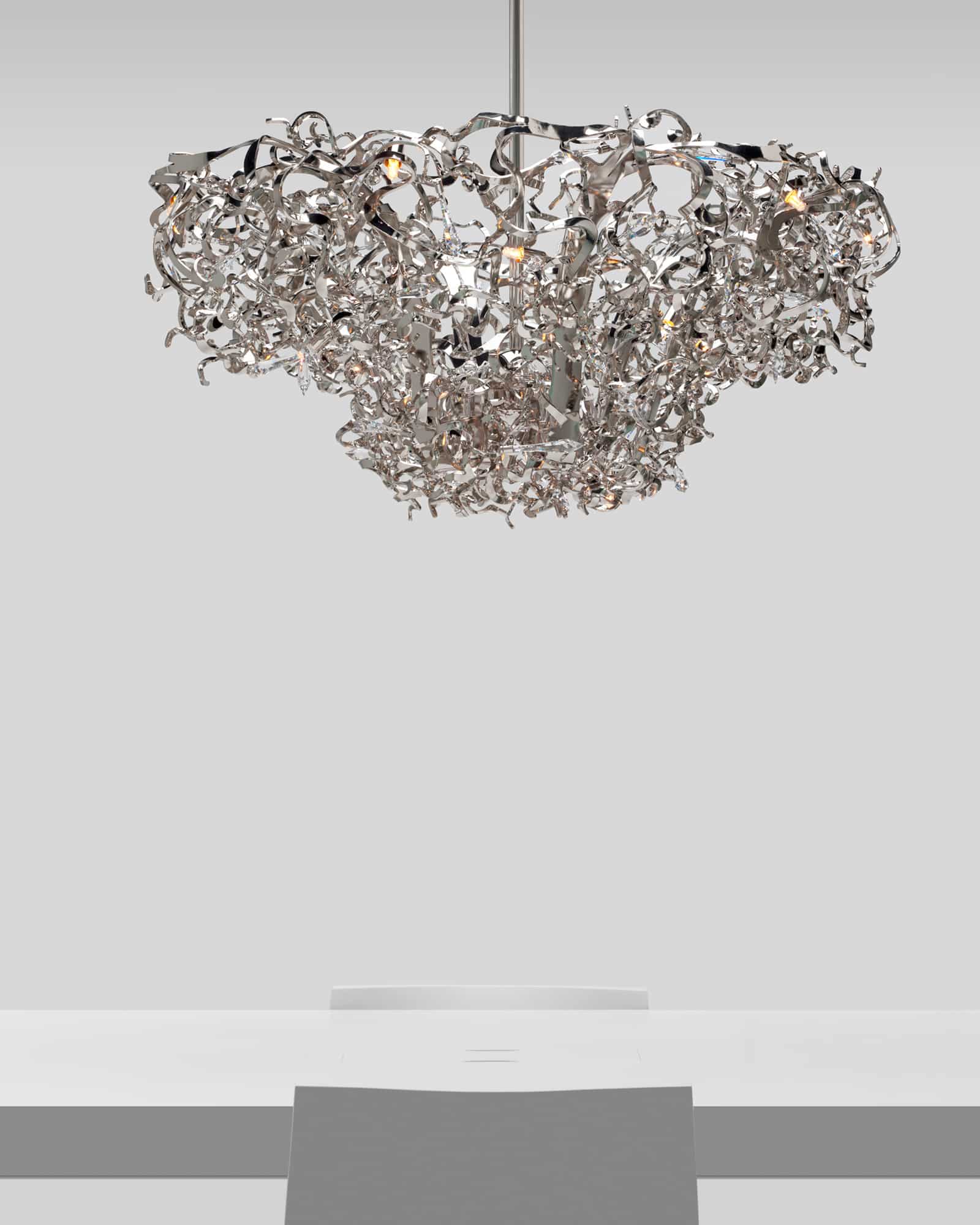 Icy Lady Upside Down Chandelier Round
