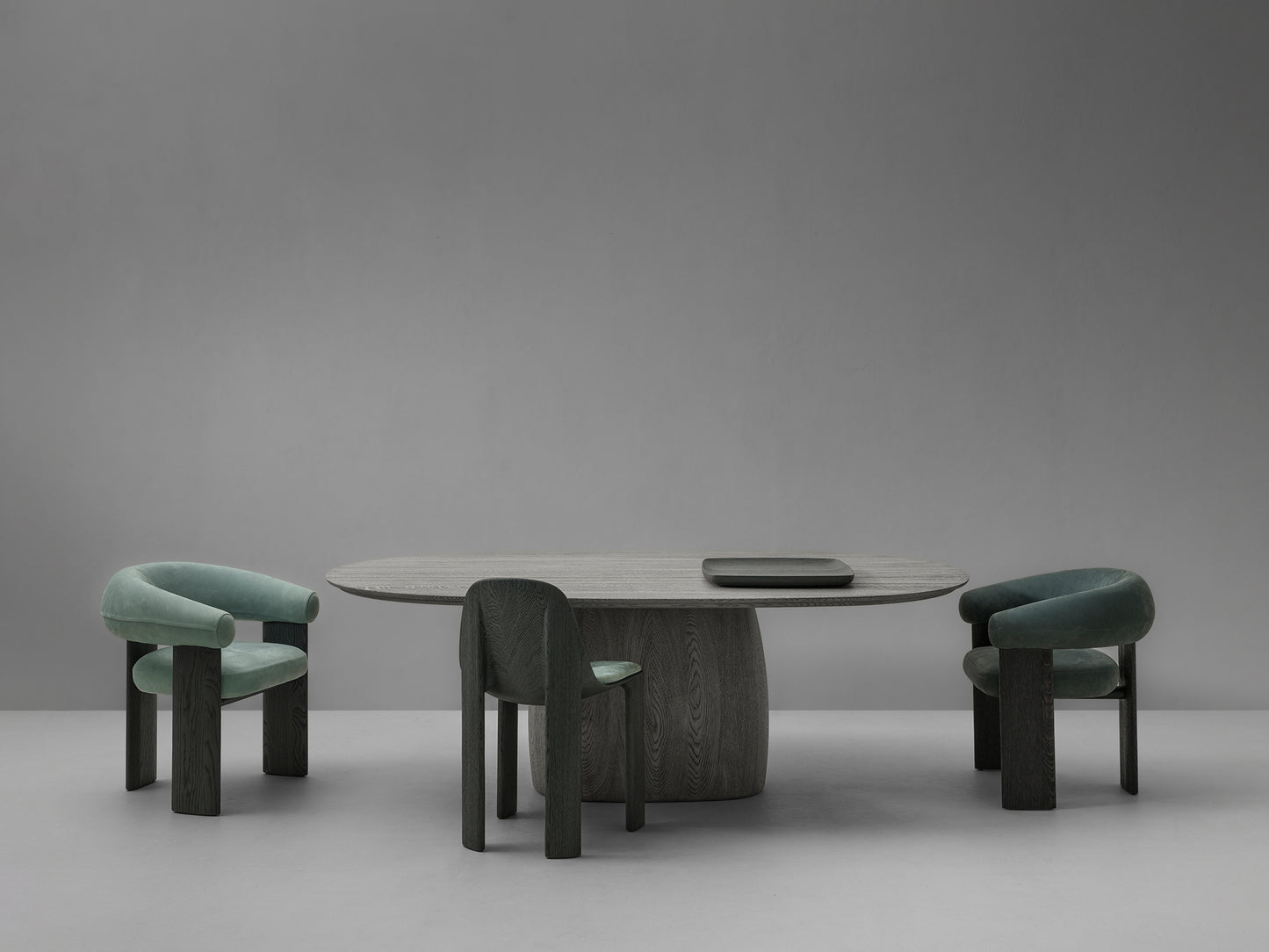 Barrel Oval Dining Table