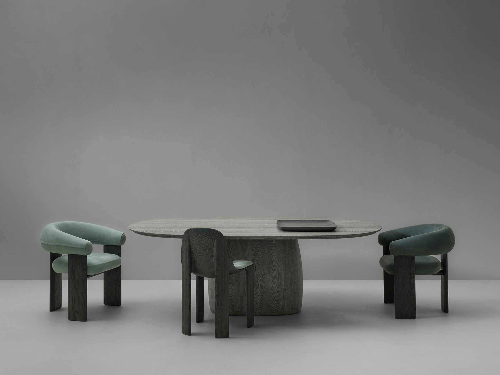 Barrel Oval Dining Table