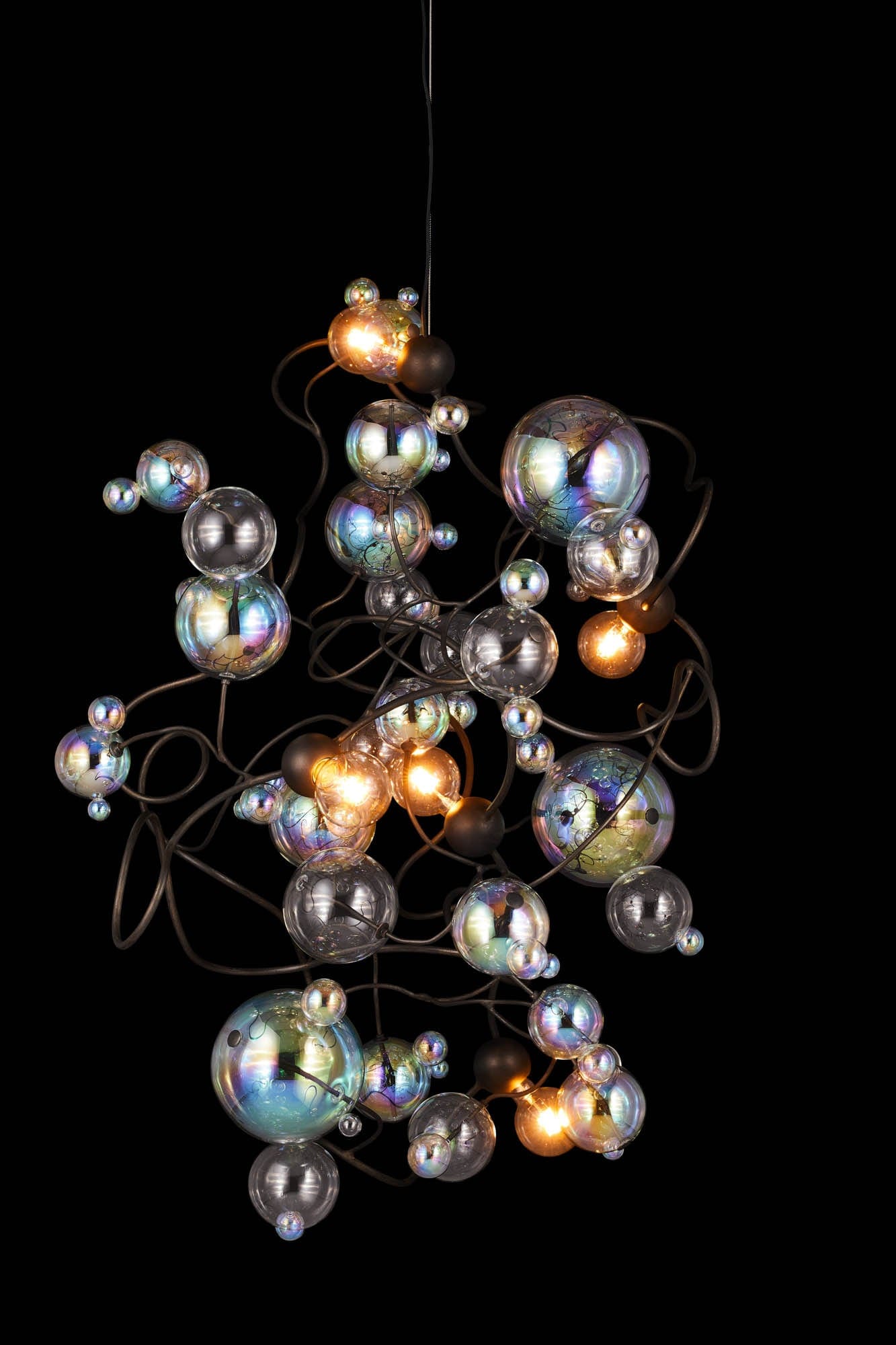 Bubbles Flow Chandelier Conical