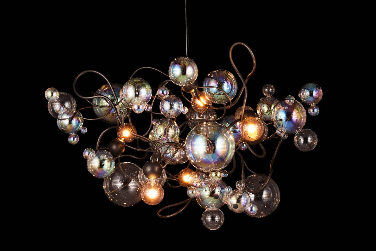 Bubbles Flow Chandelier Round