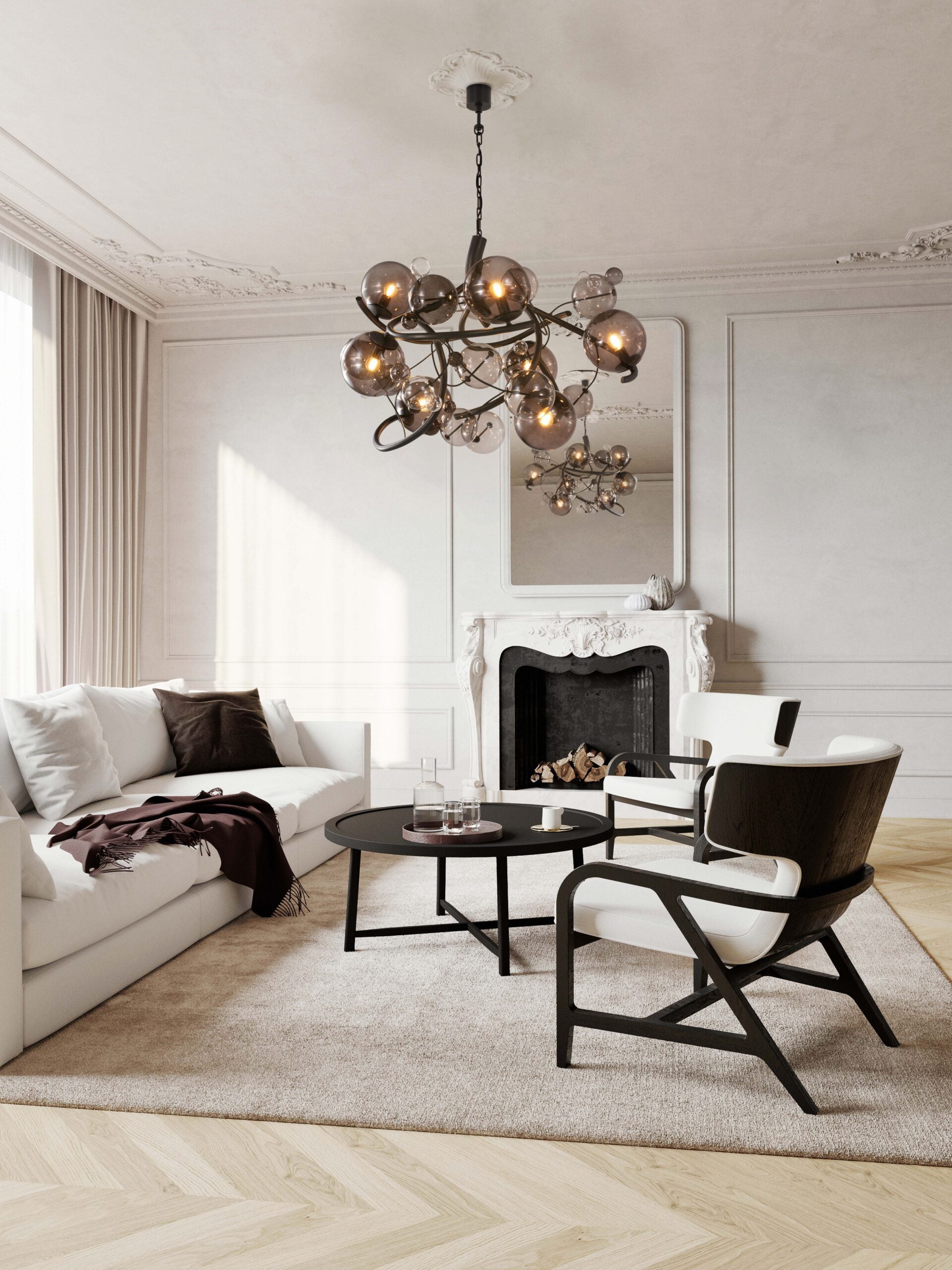 Bubbles Twilight Chandelier Round