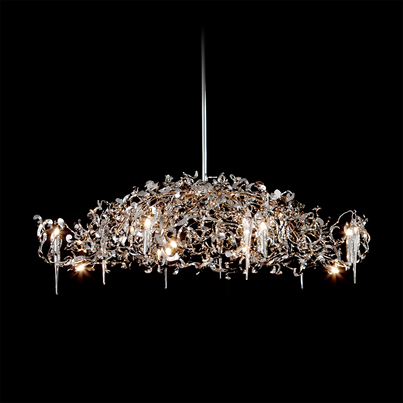 Flower Power Chandelier Oval