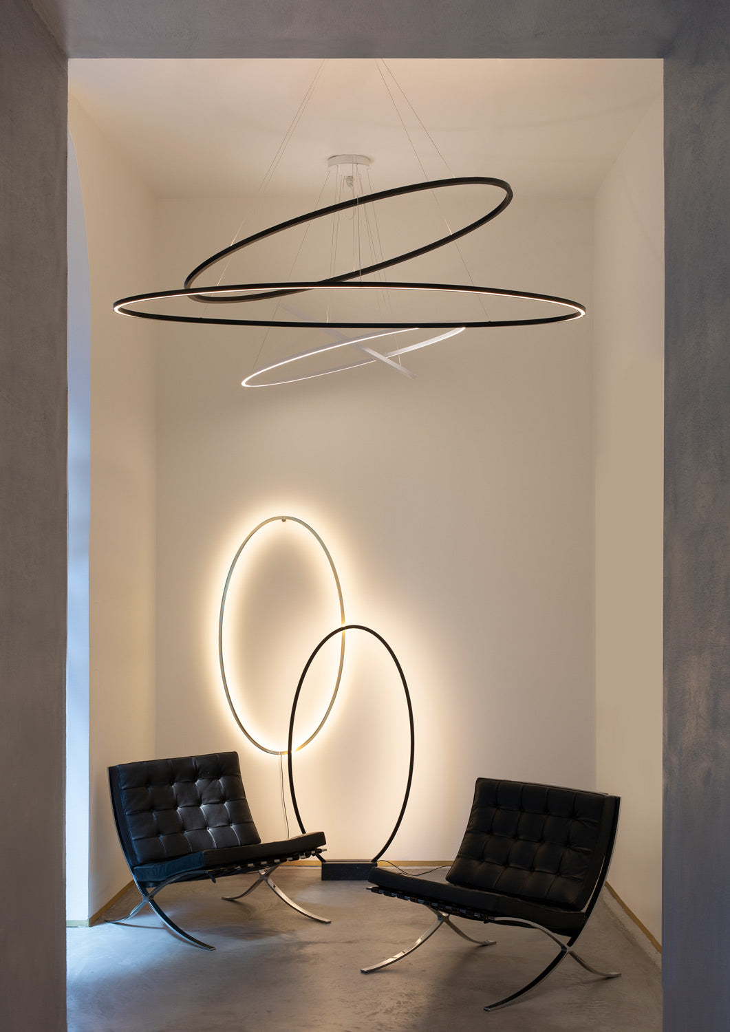 Ellisse Pendant Double Ceiling Light