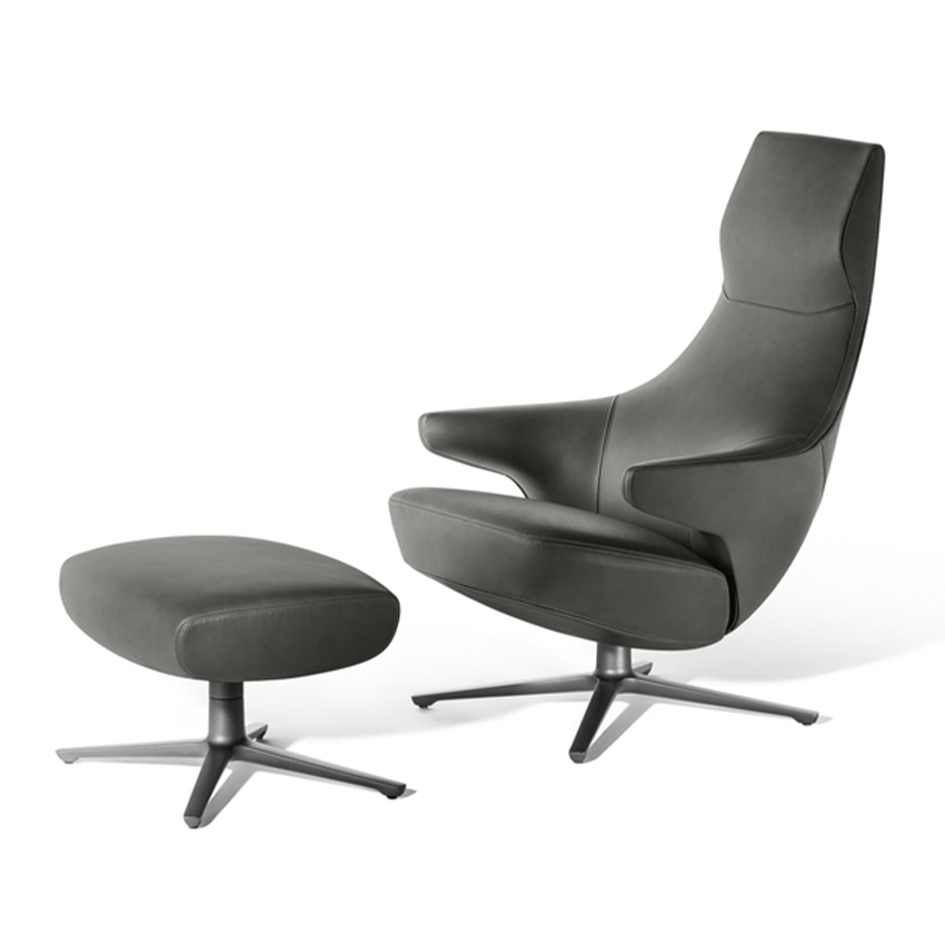 Jay Lounge Reclining Armchair with Ottoman