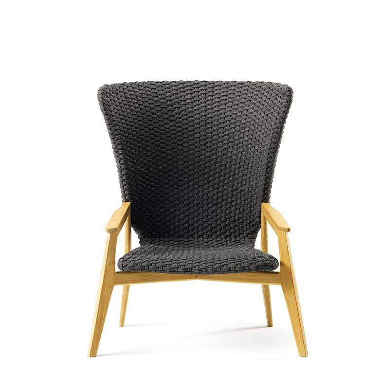 Knit High Back Lounge Armchair