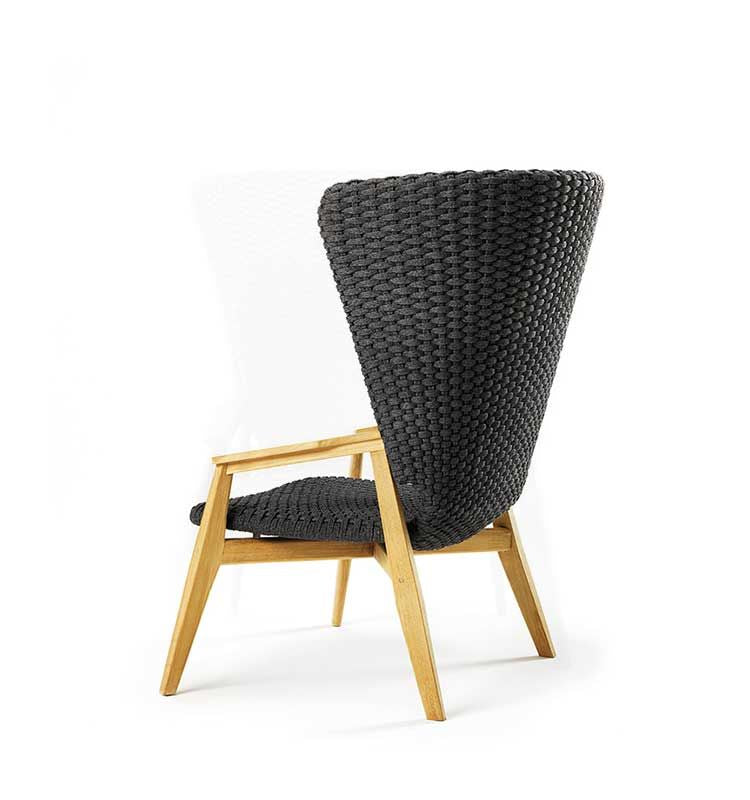 Knit High Back Lounge Armchair