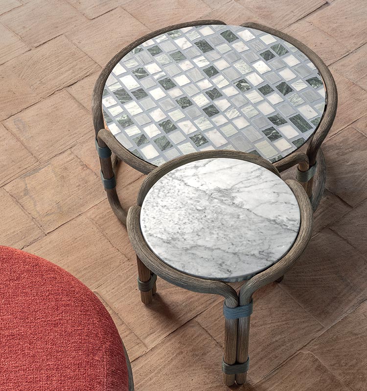 Rotin Round Coffee Table Ø43,5 H42
