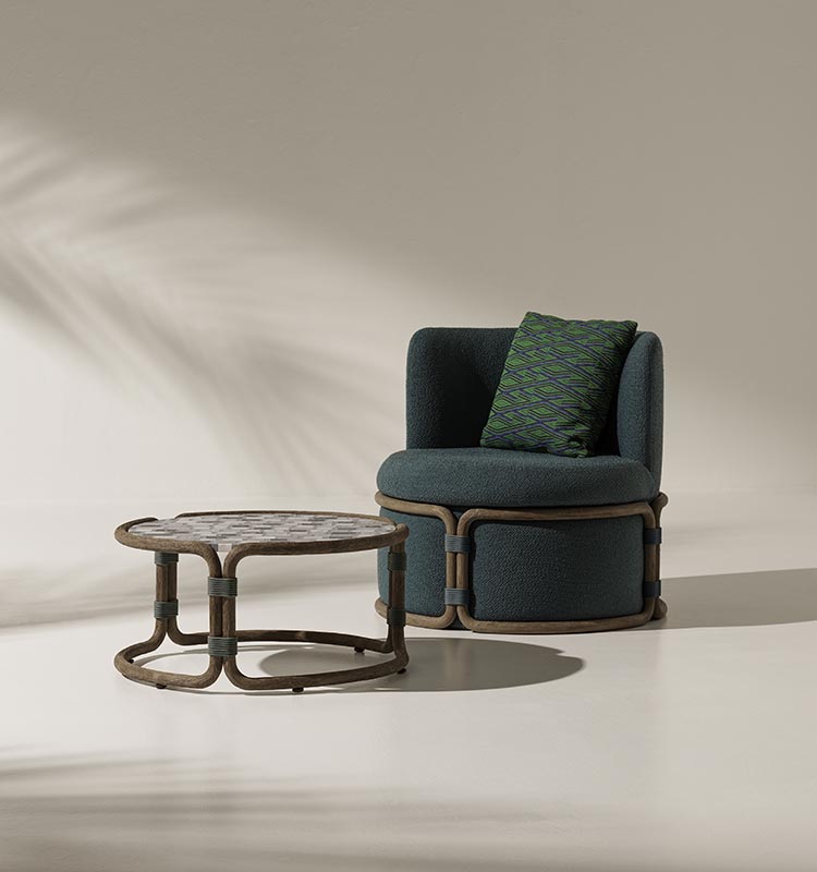 Rotin Round Coffee Table Ø68,5 H33