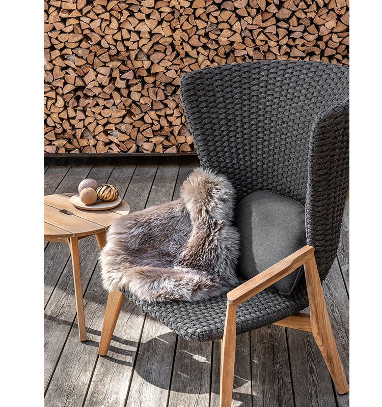 Knit High Back Lounge Armchair