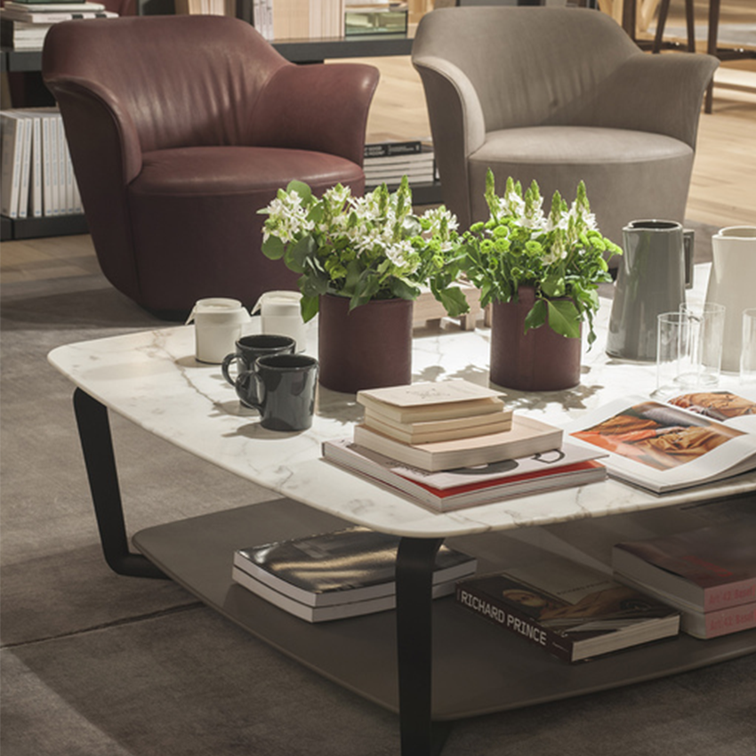 Fiorile Coffee Table with Dual Shelf